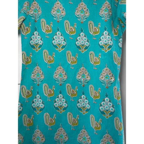 UTSA Girls Crisp 100% Cool Cotton Turquoise Dress Size 11/12 - Picture 5 of 10